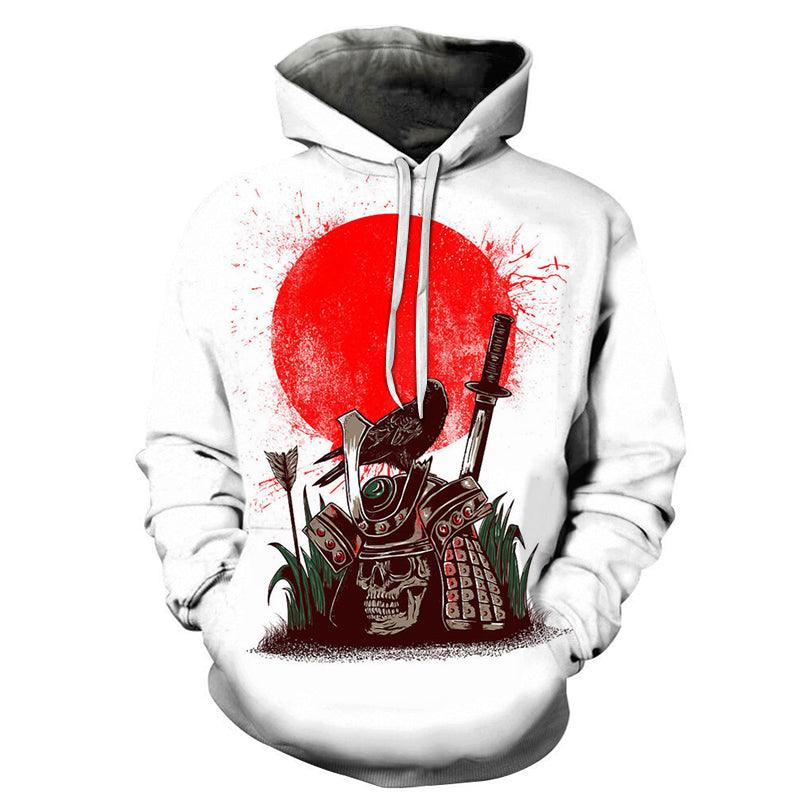 3D Japanese Samurai's Skull - Hoodie, Sweatshirt, Pullover-My 3D Hoodie