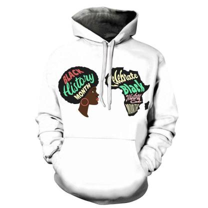 Color White - Black History Month 3D - Sweatshirt, Hoodie, Pullover-My 3D Hoodie