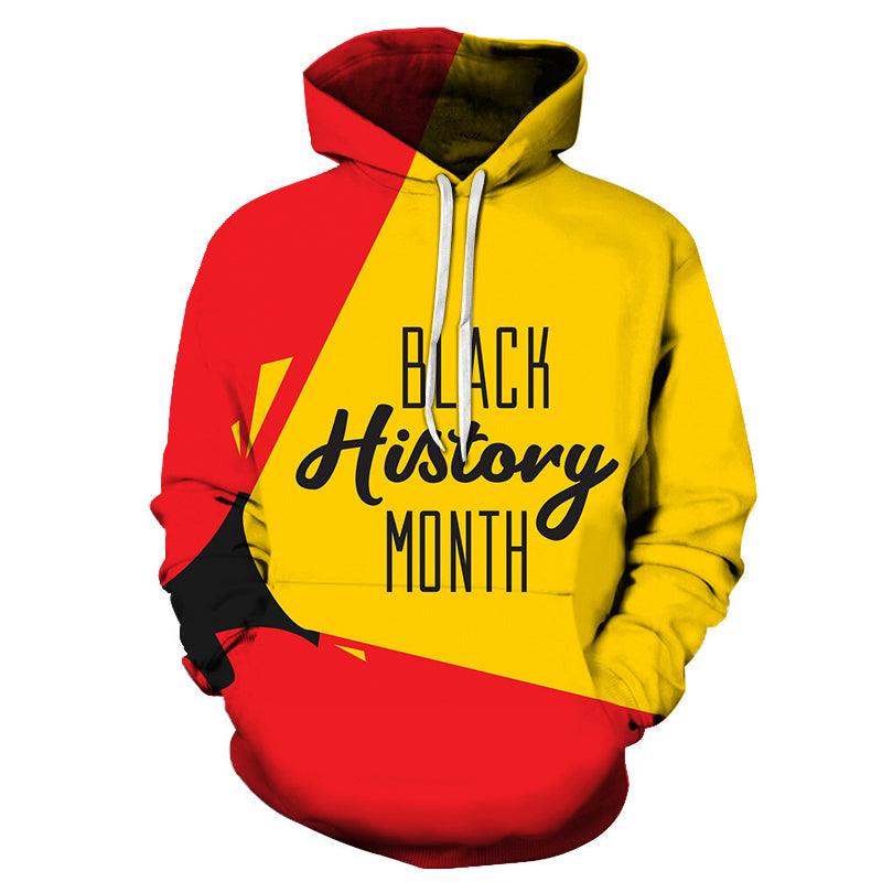 Red-Yellow Black History Month 3D - Sweatshirt, Hoodie, Pullover-My 3D Hoodie