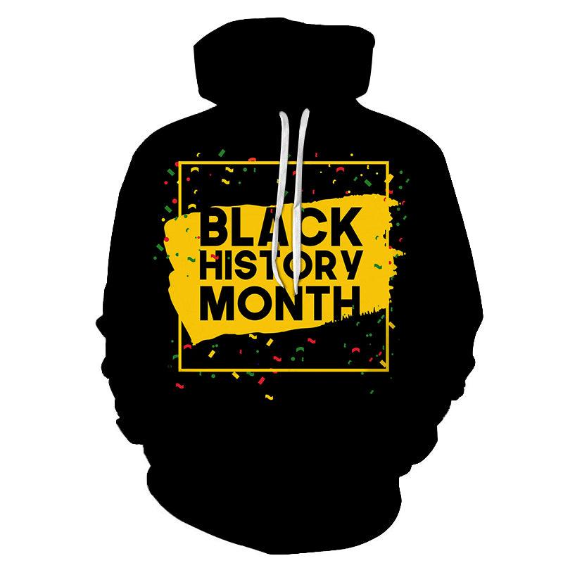 Black-Yellow Black History Month 3D - Sweatshirt, Hoodie, Pullover-My 3D Hoodie