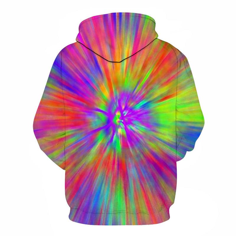 Purple Green Tie Dye Hoodie 3D Sweatshirt Pullover Hoodie-My 3D Hoodie