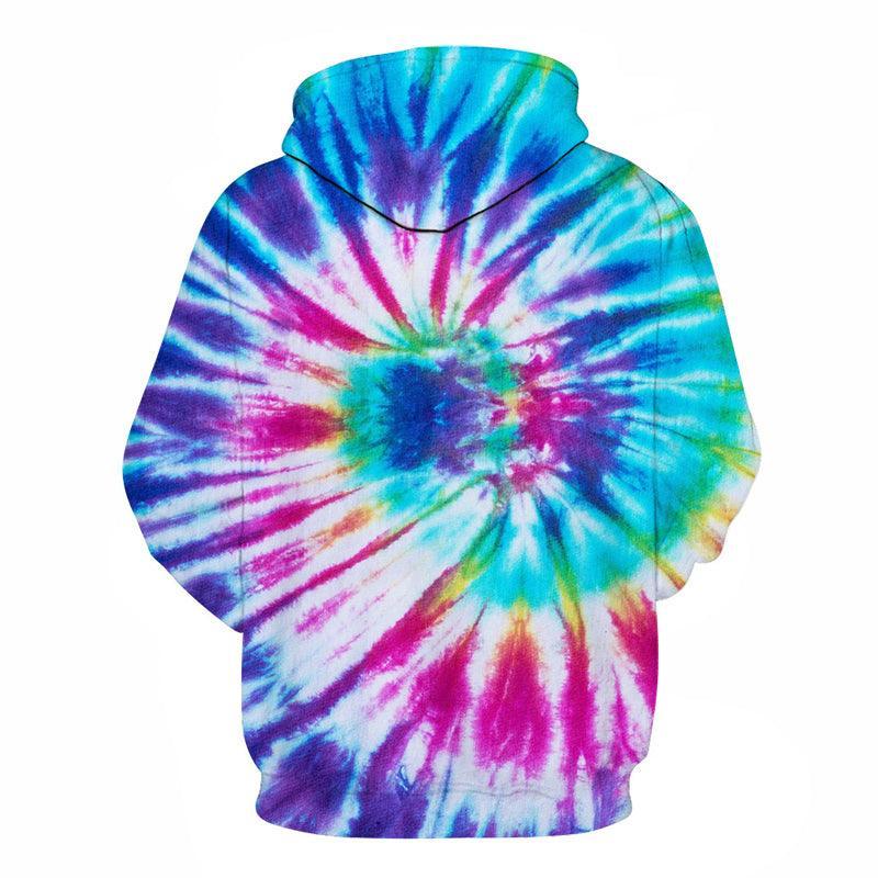 Blue Green Tie Dye Hoodie 3D Sweatshirt Pullover Hoodie-My 3D Hoodie