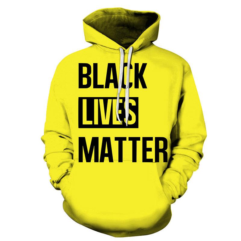 Yellow Black Lives Matter 3D - Sweatshirt, Hoodie, Pullover-My 3D Hoodie