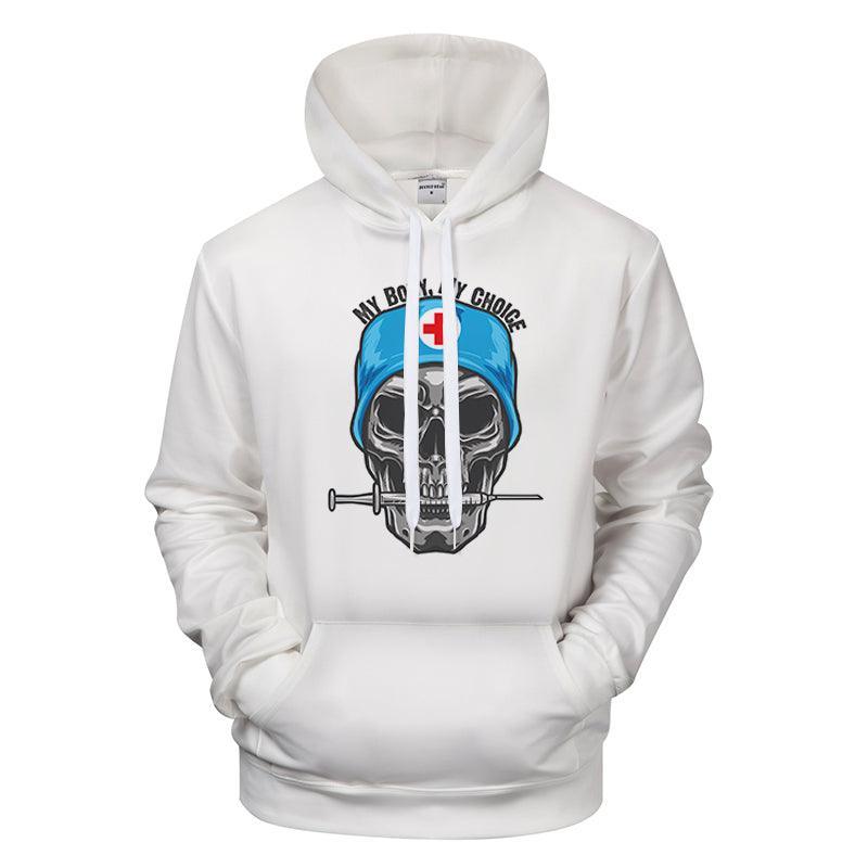 My Body My Choice Skull Printed Hoodie-My 3D Hoodie