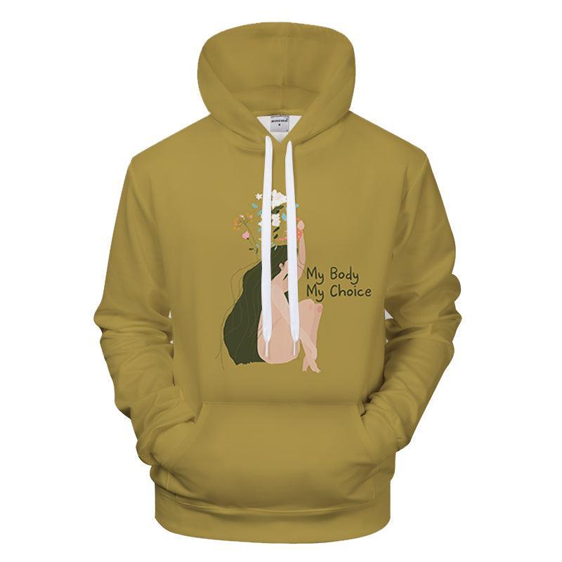 My Body My Choice Girl Printed Hoodie-My 3D Hoodie