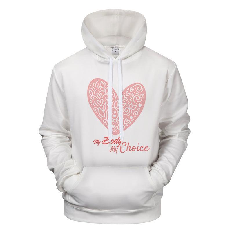 My Body My Choice Pink Heart Hoodie-My 3D Hoodie