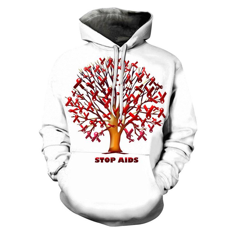 AIDS Awareness 3D - Sweatshirt, Hoodie, Pullover-My 3D Hoodie
