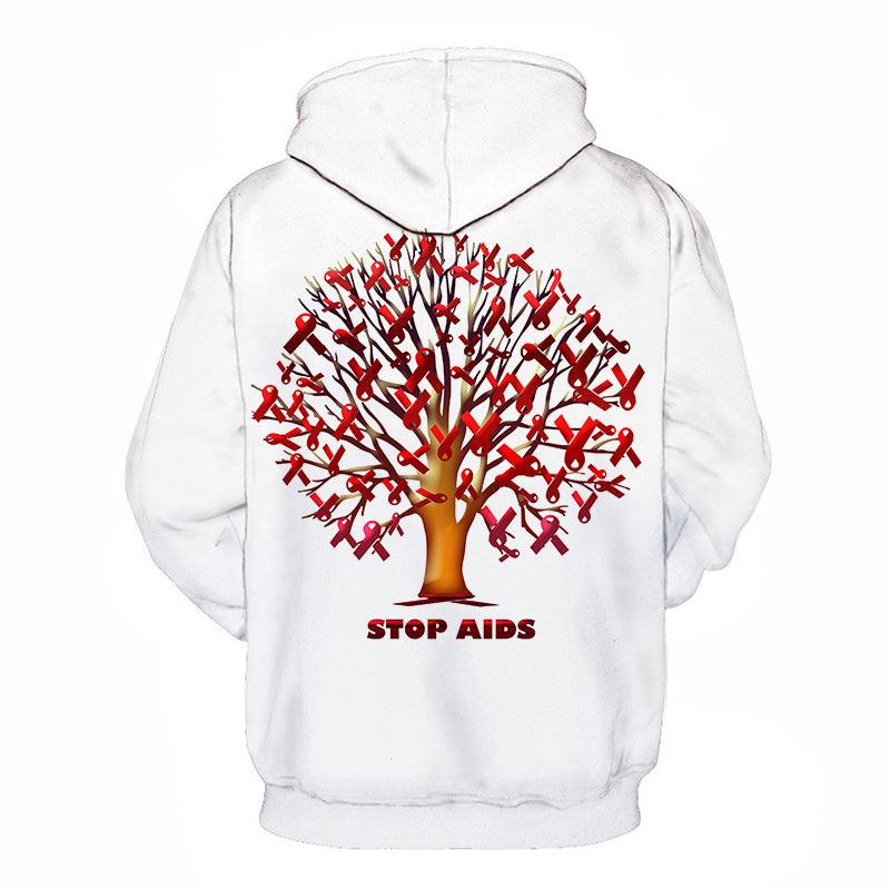 AIDS Awareness 3D - Sweatshirt, Hoodie, Pullover-My 3D Hoodie
