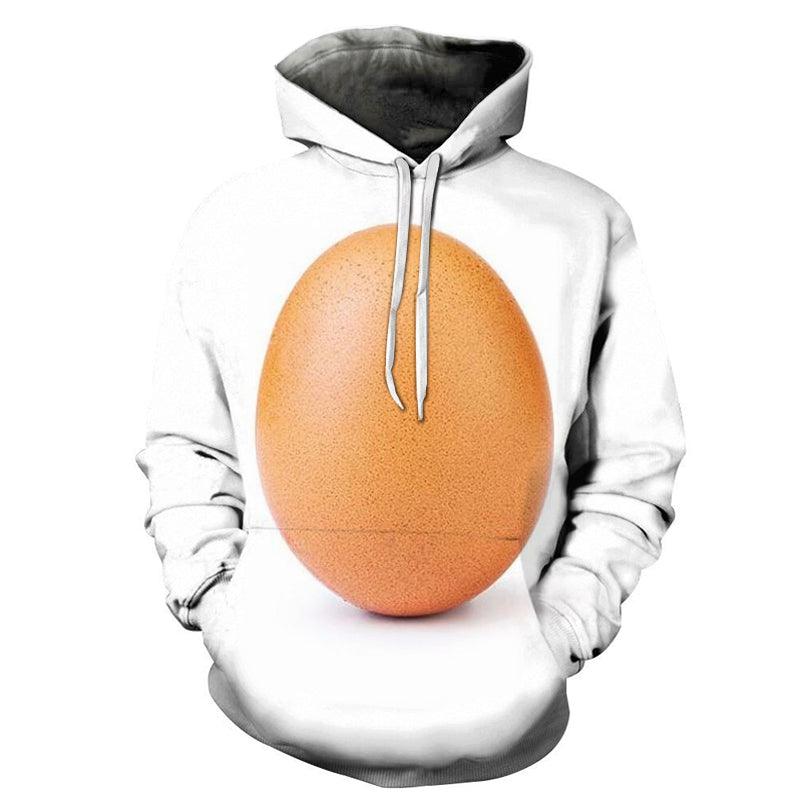 3D Egg Printed Hoodie, Sweatshirt, Pullover-My 3D Hoodie