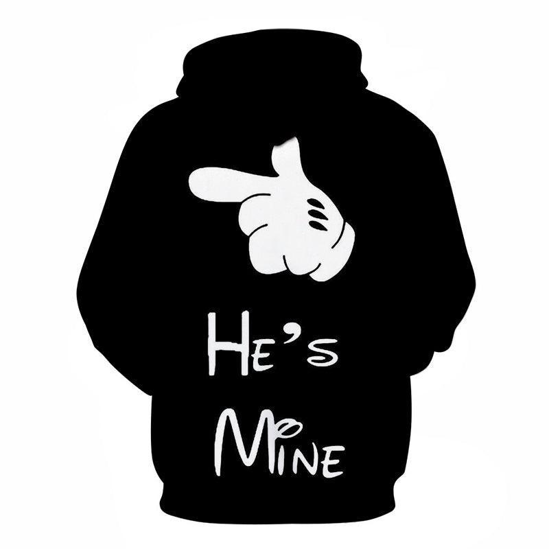 He's Mine 3D - Sweatshirt, Hoodie, Pullover-My 3D Hoodie