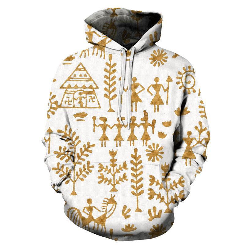 Tribal Village Art  3D - Sweatshirt, Hoodie, Pullover-My 3D Hoodie