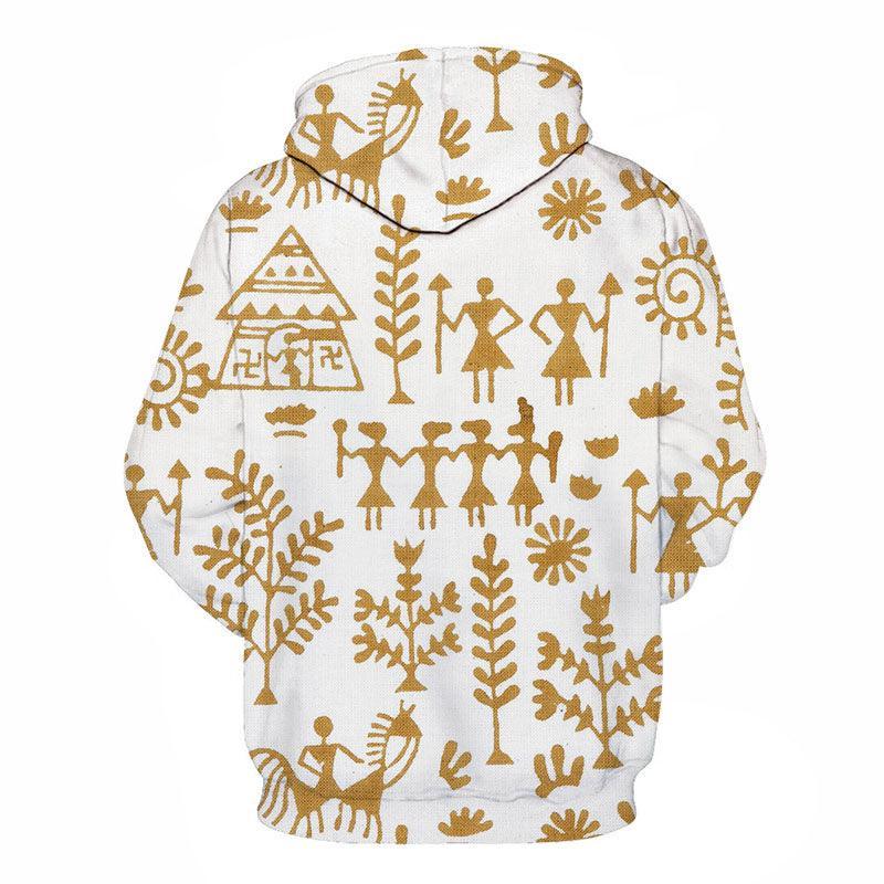 Tribal Village Art  3D - Sweatshirt, Hoodie, Pullover-My 3D Hoodie