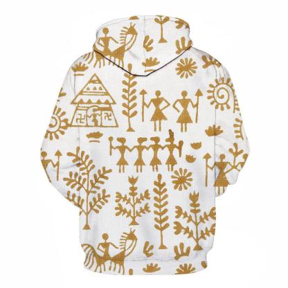 Tribal Village Art  3D - Sweatshirt, Hoodie, Pullover-My 3D Hoodie