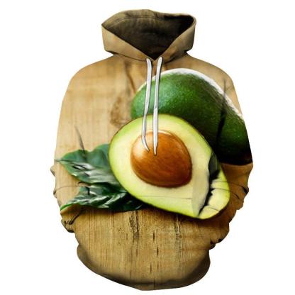 Organic Avocado 3D - Sweatshirt, Hoodie, Pullover-My 3D Hoodie