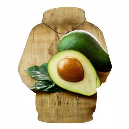 Organic Avocado 3D - Sweatshirt, Hoodie, Pullover-My 3D Hoodie
