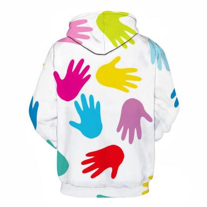 Autism Hands 3D - Sweatshirt, Hoodie, Pullover - Support Autism Awareness Movement-My 3D Hoodie