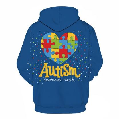 Celebrate Autism Awareness Month 3D - Sweatshirt, Hoodie, Pullover - Support Autism Awareness Movement-My 3D Hoodie