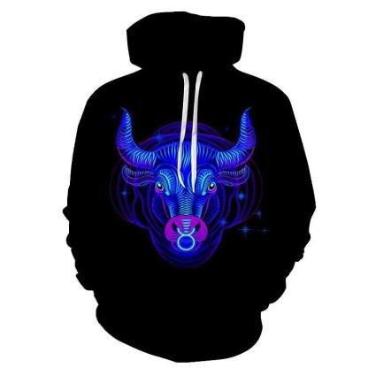 The Blue Vibrant Aries- March 21 to April 20 3D Sweatshirt Hoodie Pullover-My 3D Hoodie