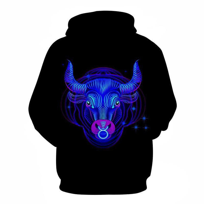 The Blue Vibrant Aries- March 21 to April 20 3D Sweatshirt Hoodie Pullover-My 3D Hoodie