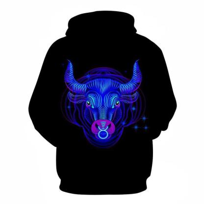 The Blue Vibrant Aries- March 21 to April 20 3D Sweatshirt Hoodie Pullover-My 3D Hoodie