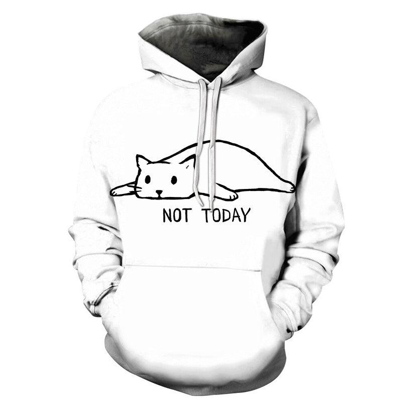 Not Today Kitten 3D - Sweatshirt, Hoodie, Pullover-My 3D Hoodie
