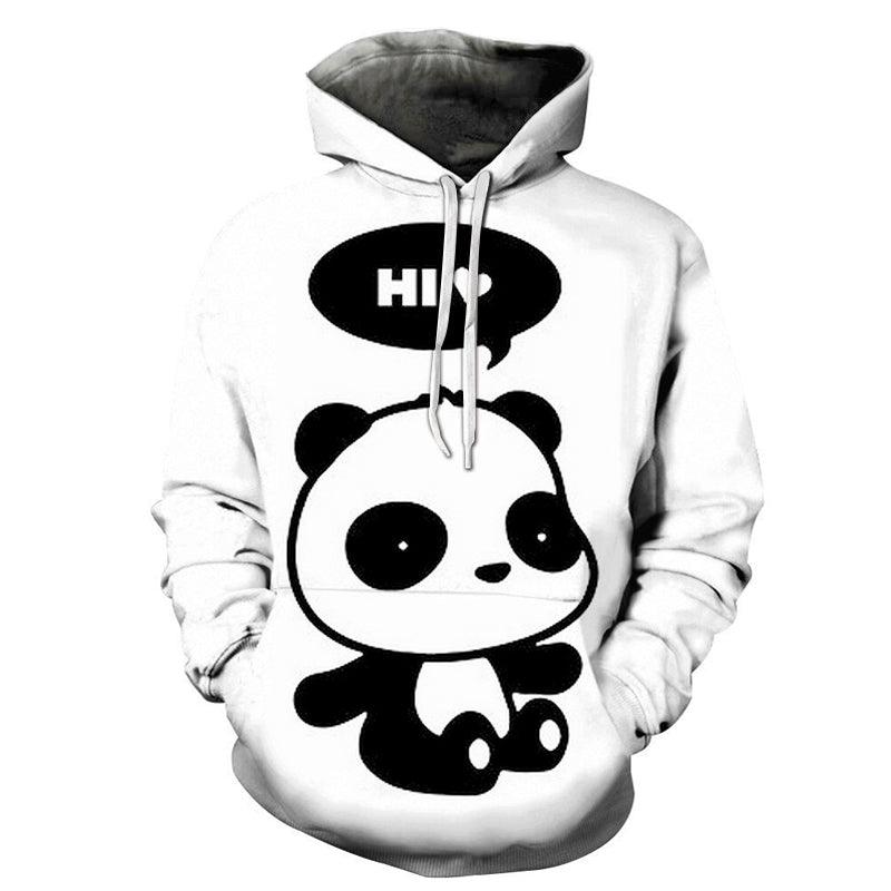 Hi Panda 3D - Sweatshirt, Hoodie, Pullover-My 3D Hoodie