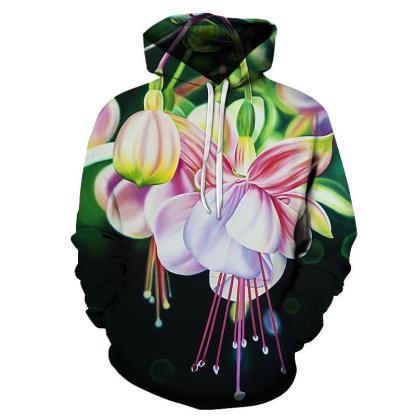 Orchid Painting 3D - Sweatshirt, Hoodie, Pullover-My 3D Hoodie