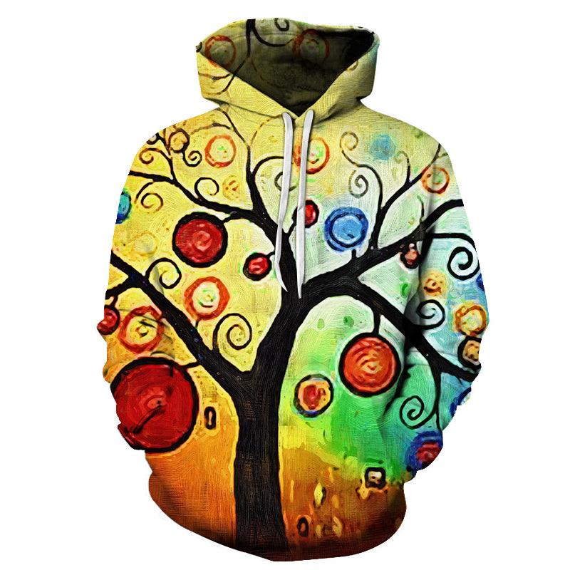 Artsy Tree Oil Painting 3D - Sweatshirt, Hoodie, Pullover-My 3D Hoodie