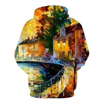 The Bridge Oil Painting 3D - Sweatshirt, Hoodie, Pullover-My 3D Hoodie