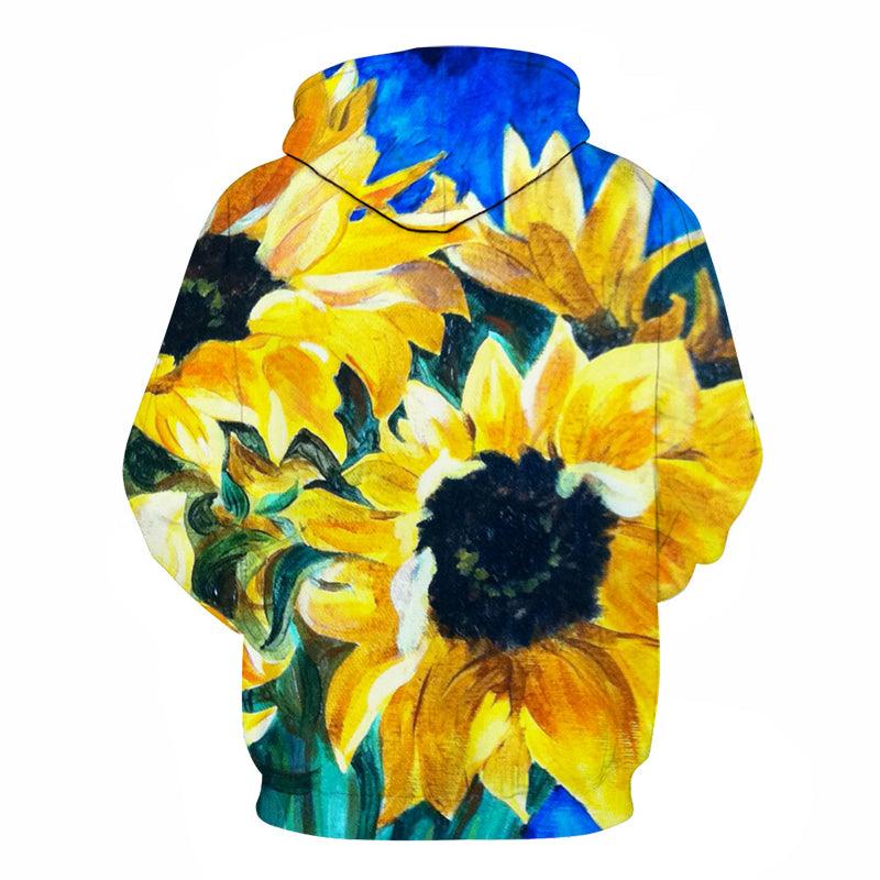 The Sunflowers Oil Painting 3D - Sweatshirt, Hoodie, Pullover-My 3D Hoodie