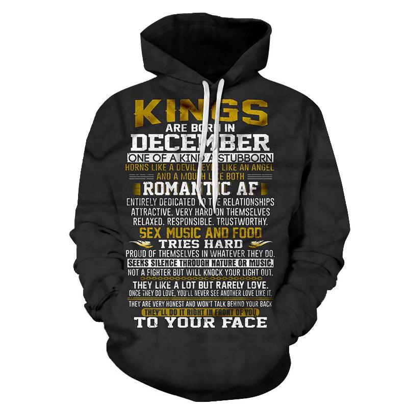 Guys born in December Personality 3D - Sweatshirt, Hoodie, Pullover-My 3D Hoodie