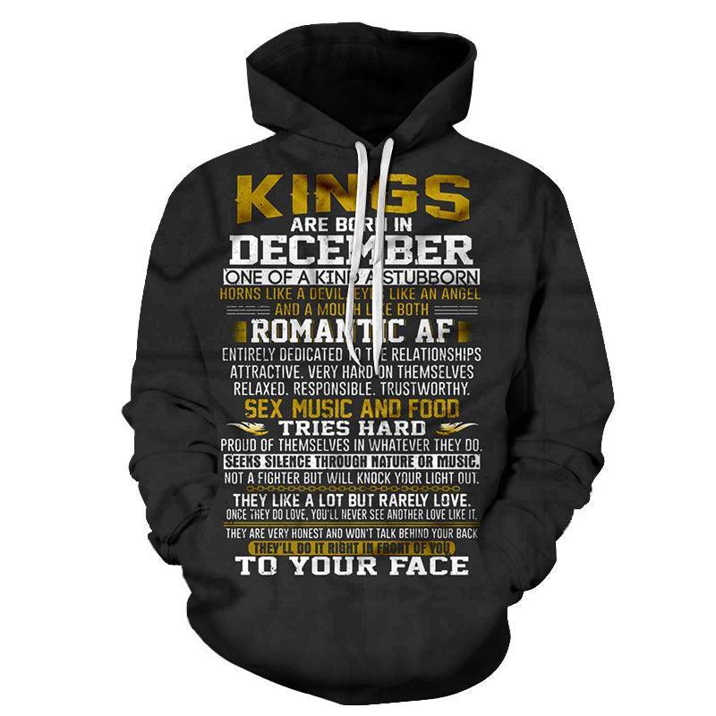 Guys born in December Personality 3D - Sweatshirt, Hoodie, Pullover-My 3D Hoodie