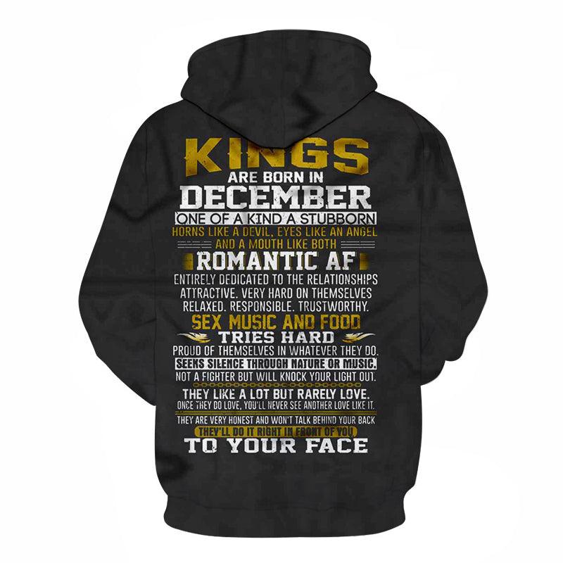 Guys born in December Personality 3D - Sweatshirt, Hoodie, Pullover-My 3D Hoodie