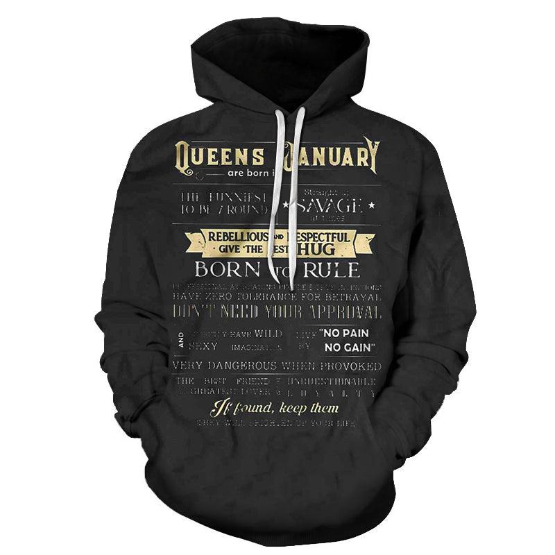 January Born Girls Personality 3D - Sweatshirt, Hoodie, Pullover-My 3D Hoodie