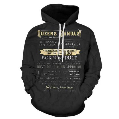 January Born Girls Personality 3D - Sweatshirt, Hoodie, Pullover-My 3D Hoodie