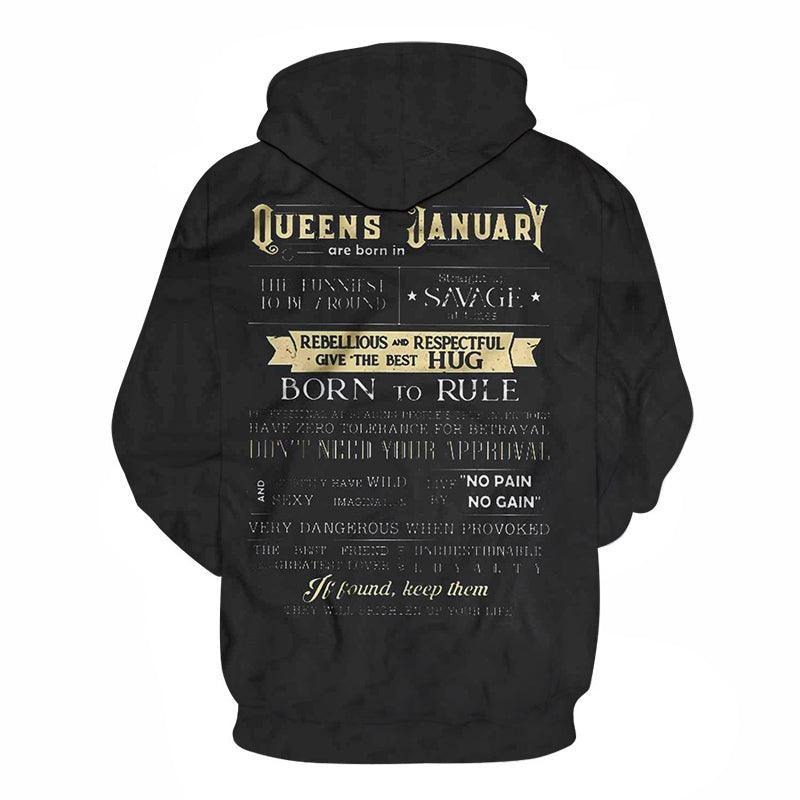 January Born Girls Personality 3D - Sweatshirt, Hoodie, Pullover-My 3D Hoodie