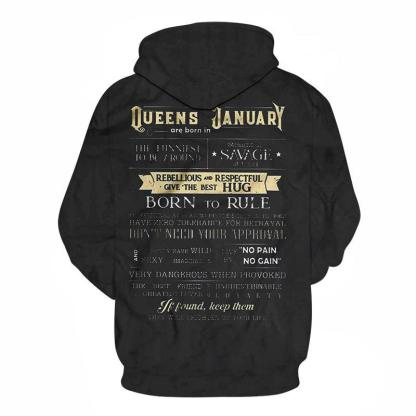 January Born Girls Personality 3D - Sweatshirt, Hoodie, Pullover-My 3D Hoodie