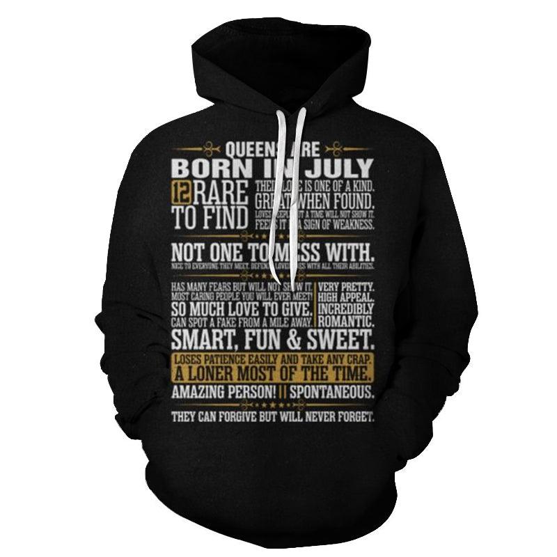 Girls Born in July Personality 3D - Sweatshirt, Hoodie, Pullover-My 3D Hoodie