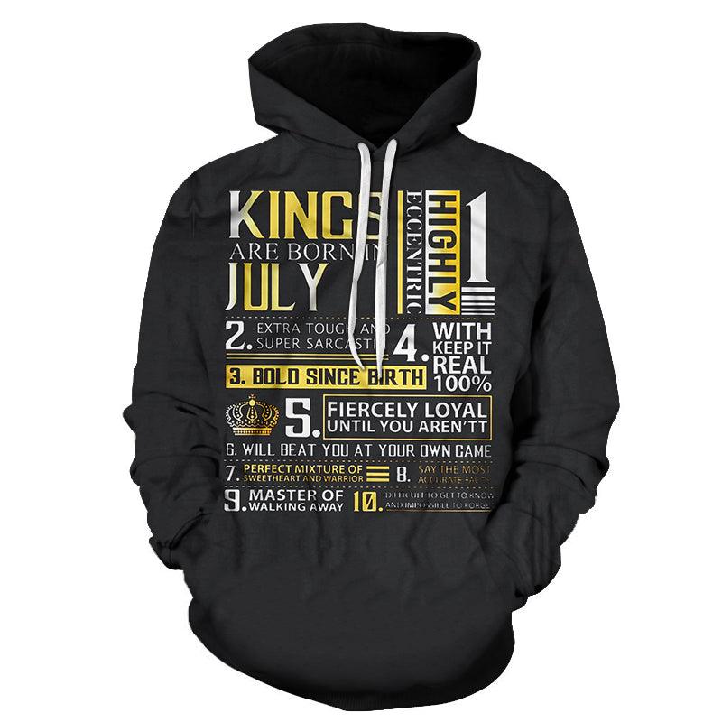 Guys Born in July Personality 3D - Sweatshirt, Hoodie, Pullover-My 3D Hoodie