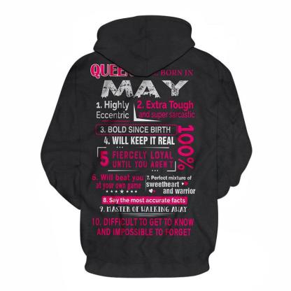 Girls Born in May Personality 3D - Sweatshirt, Hoodie, Pullover-My 3D Hoodie