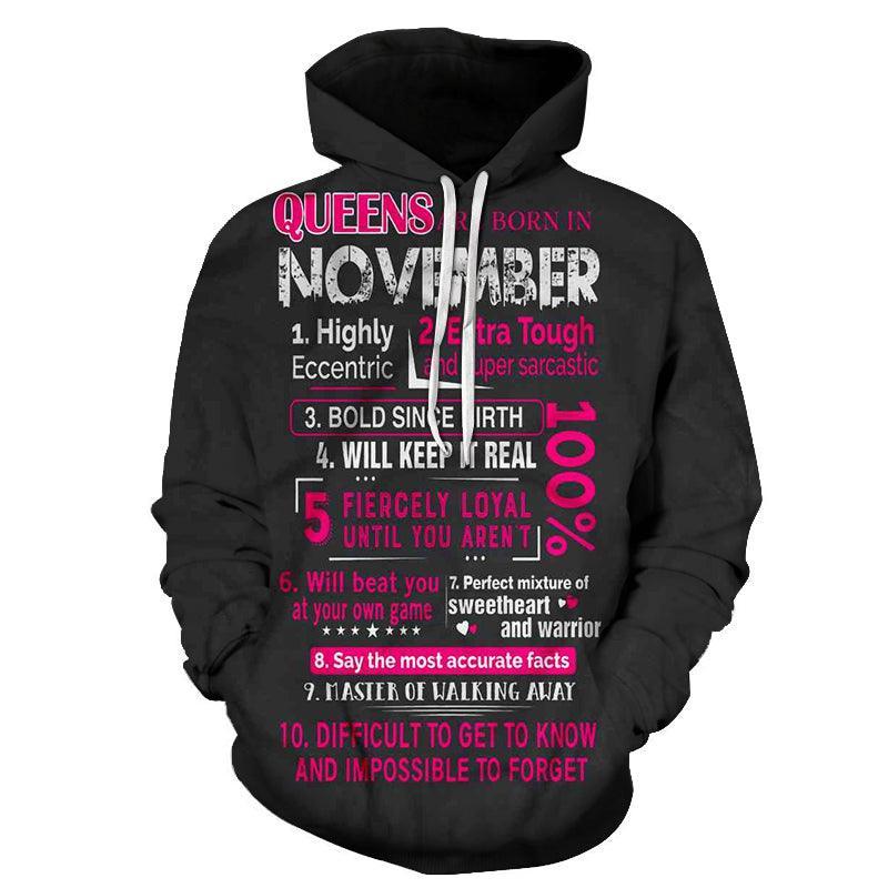 Girls born in November Personality 3D - Sweatshirt, Hoodie, Pullover-My 3D Hoodie