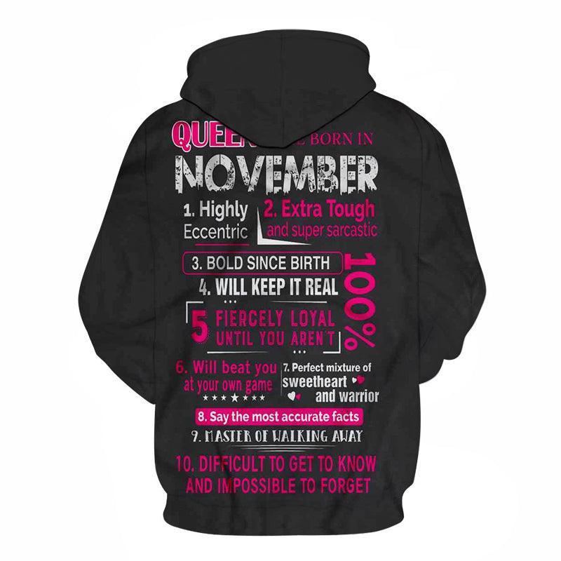 Girls born in November Personality 3D - Sweatshirt, Hoodie, Pullover-My 3D Hoodie