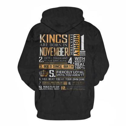 Guys born in November Personality  3D - Sweatshirt, Hoodie, Pullover-My 3D Hoodie