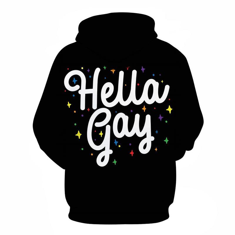 The Hello Gay 3D - Sweatshirt, Hoodie, Pullover-My 3D Hoodie