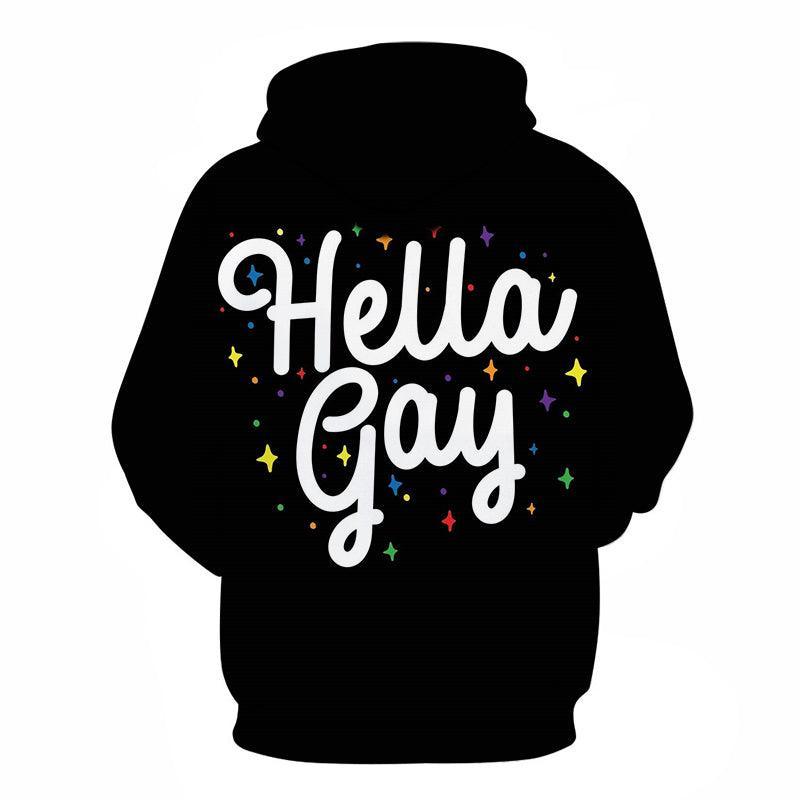 The Hello Gay 3D - Sweatshirt, Hoodie, Pullover-My 3D Hoodie
