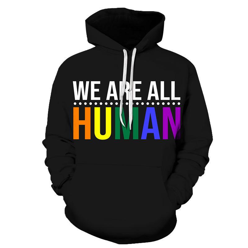 We are All Human Pride 3D - Sweatshirt, Hoodie, Pullover-My 3D Hoodie