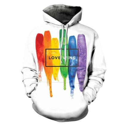 Pure Love Wins 3D - Sweatshirt, Hoodie, Pullover-My 3D Hoodie