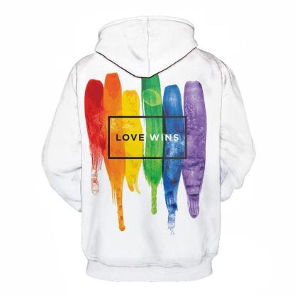 Pure Love Wins 3D - Sweatshirt, Hoodie, Pullover-My 3D Hoodie