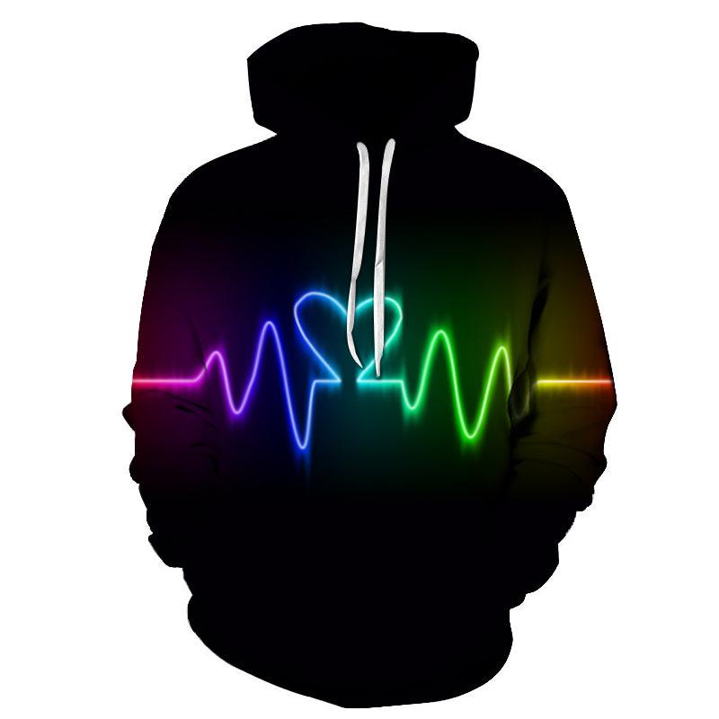 The Pride Pulse 3D - Sweatshirt, Hoodie, Pullover-My 3D Hoodie
