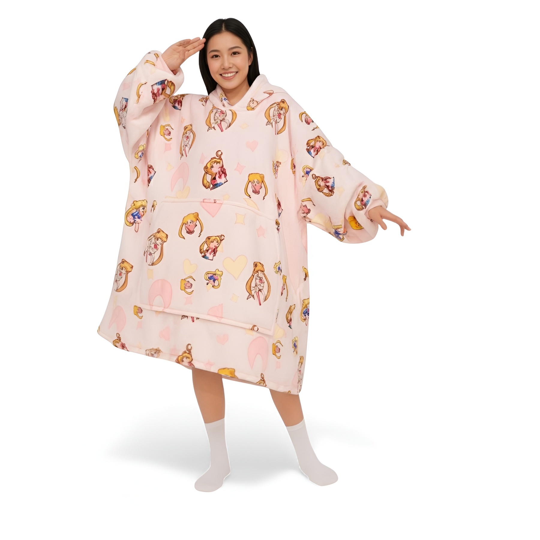 Anime Character Oversized Wearable Blanket Hoodie
